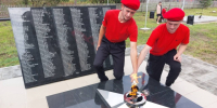 В селе Золотая Нива Омской области завершили благоустройство сквера Победы - ИА Омскрегион