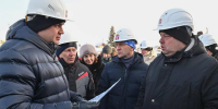 Губернатор Виталий Хоценко побывал на стройплощадке общеобразовательной школы в селе Одесское - Правительство Омской области