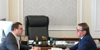 Виталий Хоценко встретился с уполномоченным по защите прав предпринимателей в Омской области Юрием Герасименко - Правительство Омской области