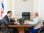 Виталий Хоценко провел встречу с уполномоченным Омской области по правам человека Ириной Касьяновой