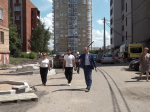 Дмитрий Перминов проверил, как продвигается ремонт пешеходных зон в Центральном округе Омска