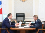 Виталий Хоценко провёл рабочие встречи с главами Оконешниковского и Горьковского районов