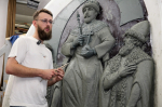 Барельефы для скульптуры шара на площади Бухгольца готовятся к отливке в бронзе