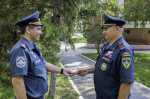 Торжественное мероприятие в честь Дня Государственного флага Российской Федерации прошло в Главном управлении МЧС России по Омской области